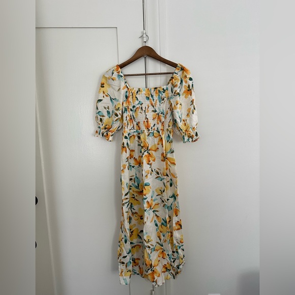 GAP | Dresses | Nwt Yellow Floral Linen Gap Midi Dress | Poshmark GAP | Dresses | Nwt Yellow Floral Linen Gap Midi Dress | Poshmark